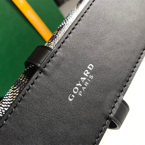 Goyard minaudiere handbag hand studded canvas head leather product photo 3