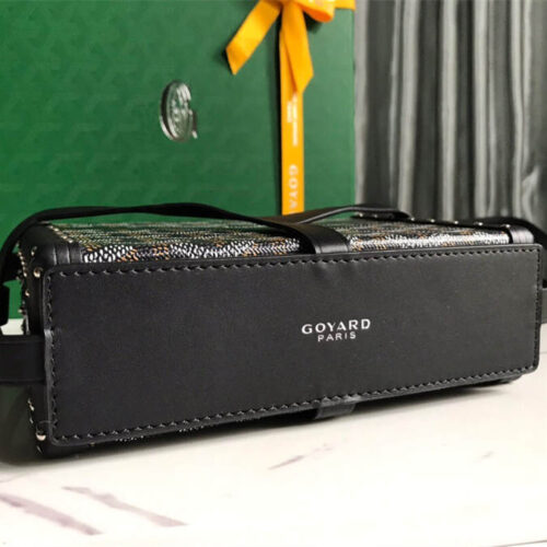 Goyard minaudiere handbag hand studded canvas head leather product photo 3