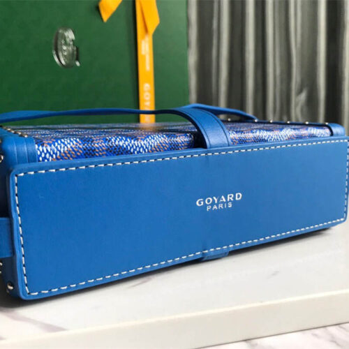 Goyard minaudiere handbag hand studded canvas head leather product photo 3