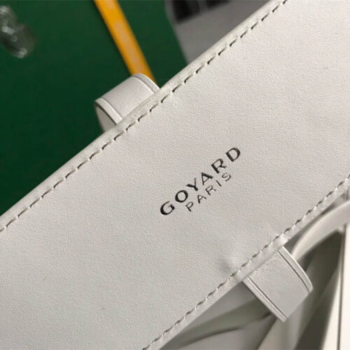 Goyard minaudiere handbag hand studded canvas head leather product photo 7