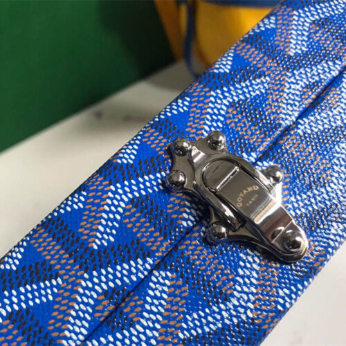 Goyard minaudiere handbag hand studded canvas head leather product photo 7