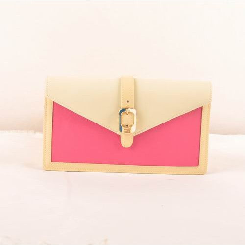 High Quality Luxury Fendi White/Peach Original Leather Zucca Flap Wallet
