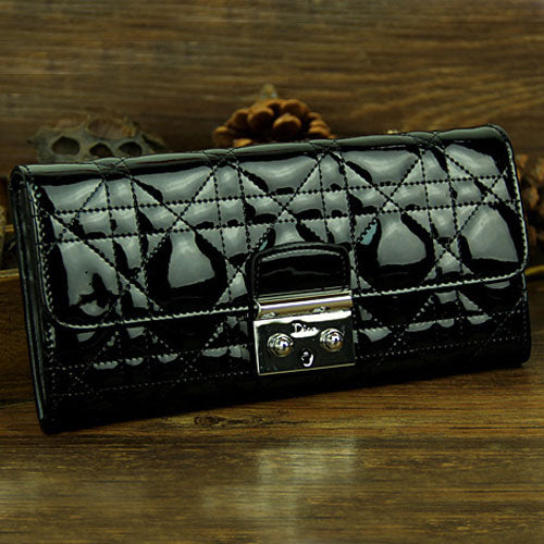 High Quality Luxury Dior Flap Wallet 9002 Black