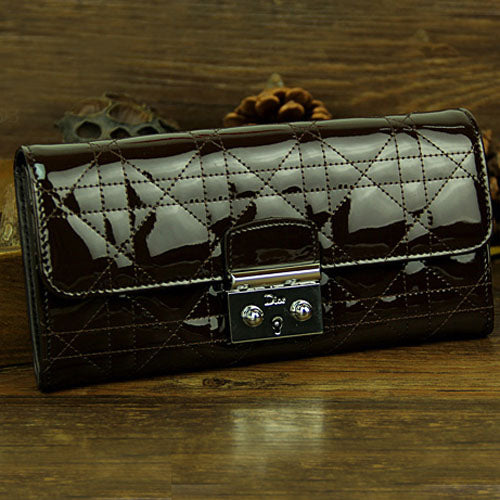 High Quality Luxury Dior Flap Wallet 9002 Coffee