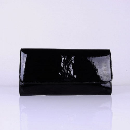 High Quality Luxury Yves Saint Laurent Lady Patent Leather Purse Black 39321