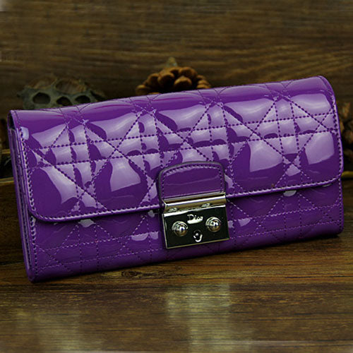 High Quality Luxury Dior Flap Wallet 9002 Purple