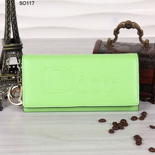High Quality Luxury Christian Dior Lime Flap Wallet 117