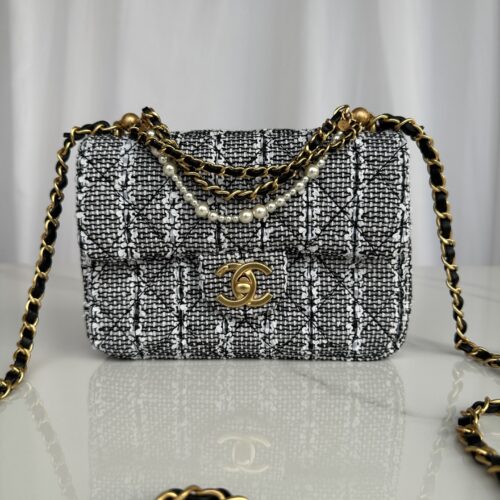 Chanel Mini Flap Tweed Imitation Pearls Bag product photo 1