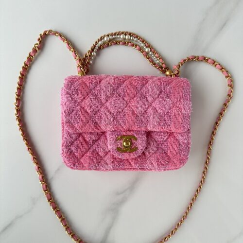 Chanel Mini Flap Tweed Imitation Pearls Bag product photo 9