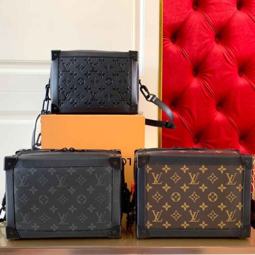 High Quality Luxury Louis Vuitton Soft Trunk M44730黑花 M44478老花 M55700黑压
