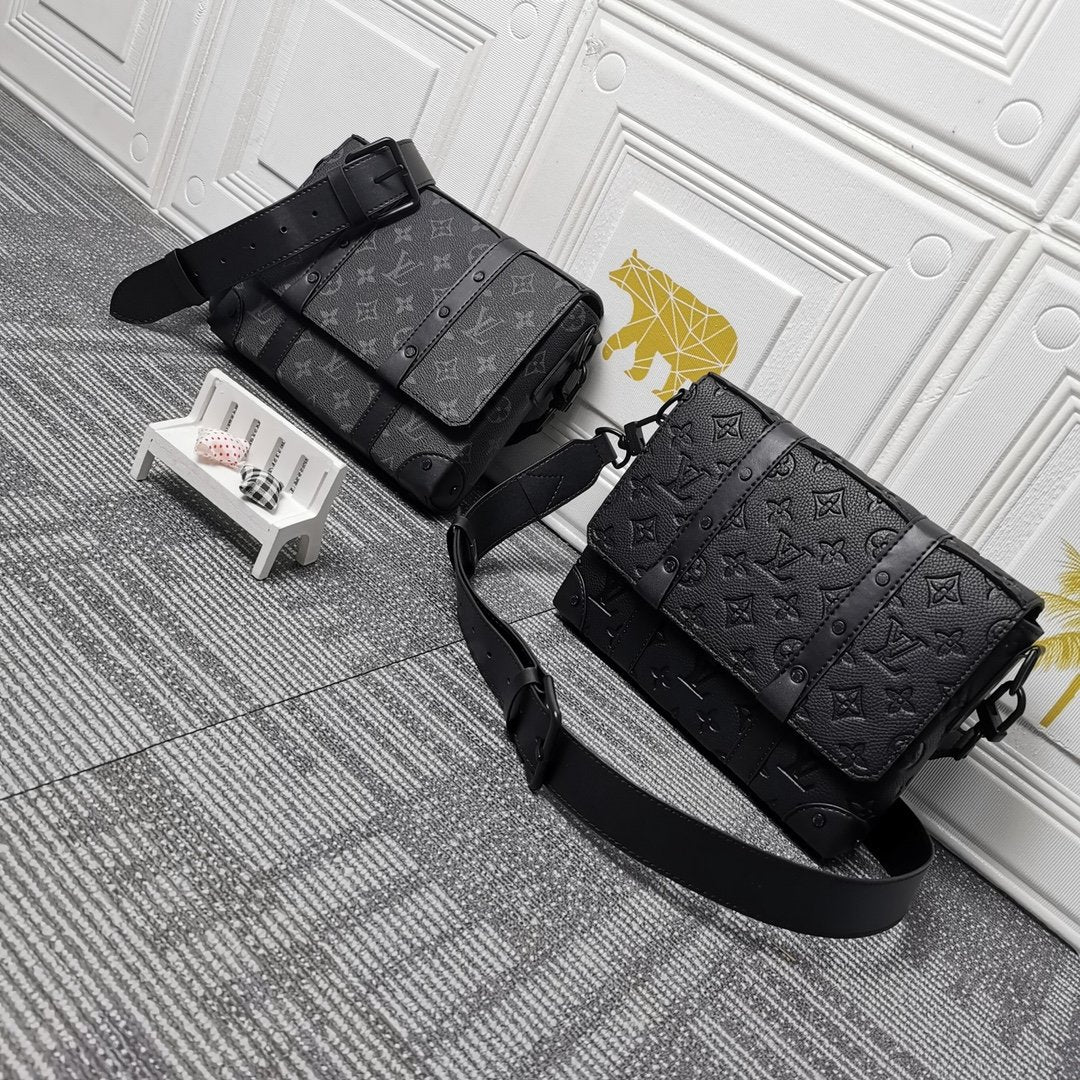 High Quality Luxury Louis Vuitton Trunk Messenger Black M57726/M45727