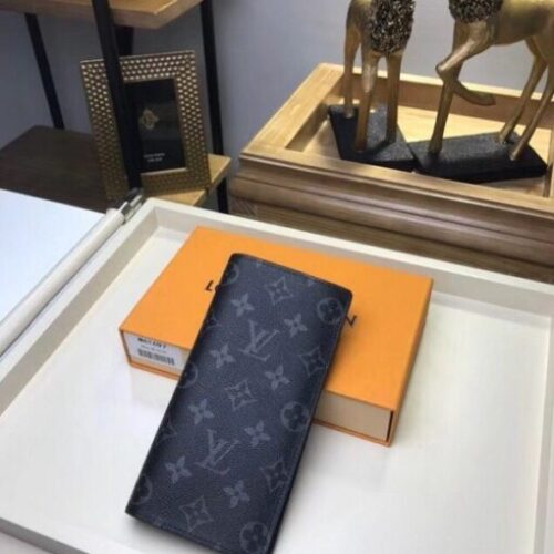 High Quality Luxury Louis Vuitton Brazza Wallet Monogram Eclipse M61697 Blv1109