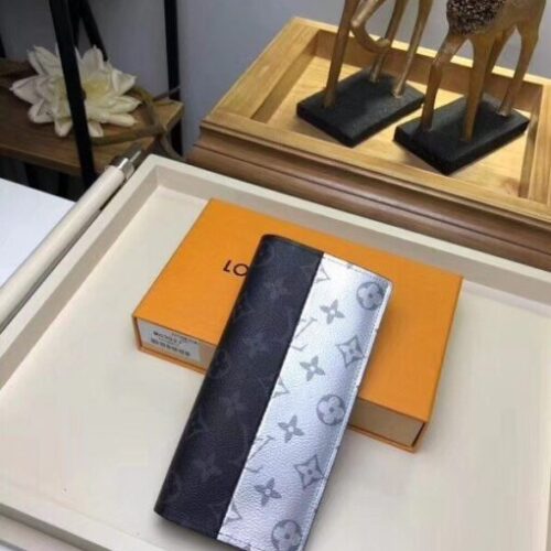 High Quality Luxury Louis Vuitton Brazza Wallet Eclipse Silver M63027 Blv1106