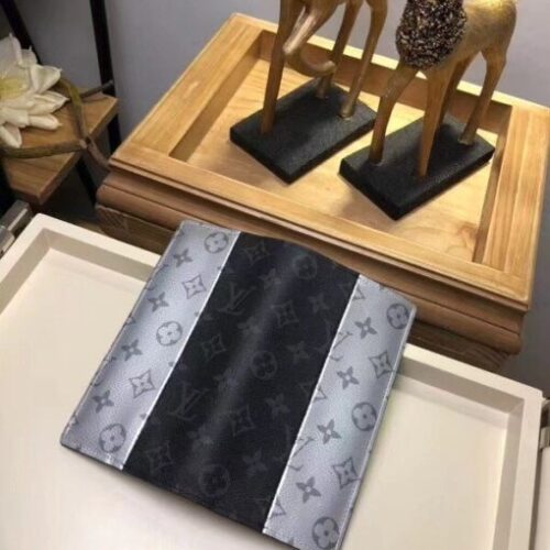 High Quality Luxury Louis Vuitton Brazza Wallet Eclipse Silver M63027 Blv1106 alternate view