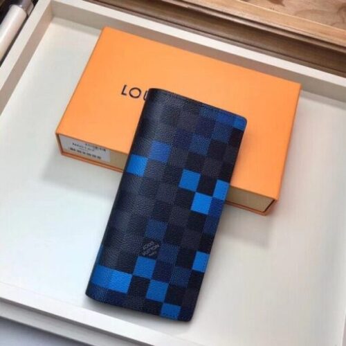 High Quality Luxury Louis Vuitton Brazza Wallet Damier Graphite Pixel N60162 Blv1033