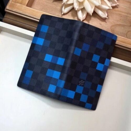 High Quality Luxury Louis Vuitton Brazza Wallet Damier Graphite Pixel N60162 Blv1033 alternate view