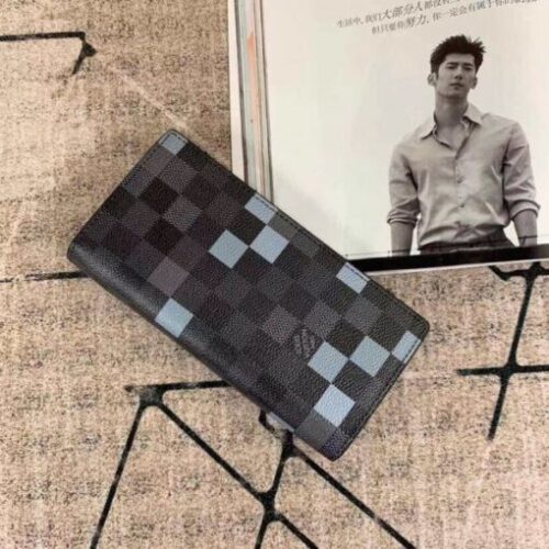 High Quality Luxury Louis Vuitton Brazza Wallet Damier Graphite Pixel N60163 Blv1034