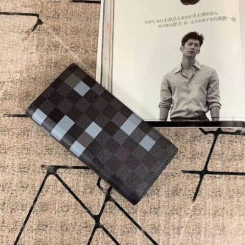 High Quality Luxury Louis Vuitton Brazza Wallet Damier Graphite Pixel N60163 Blv1034 alternate view