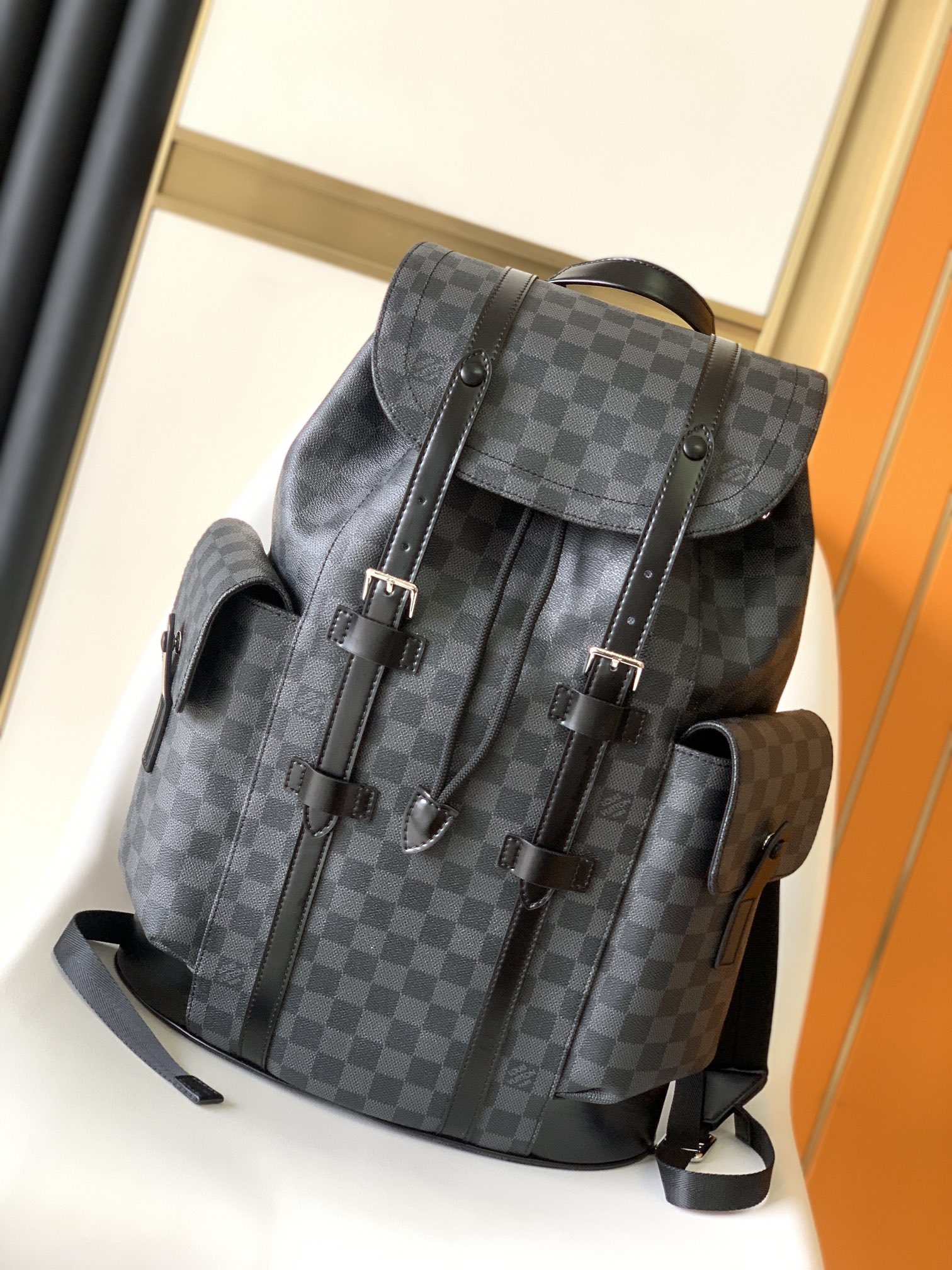 High Quality Luxury Louis Vuitton -Christopher PM N41379 Plaid Black