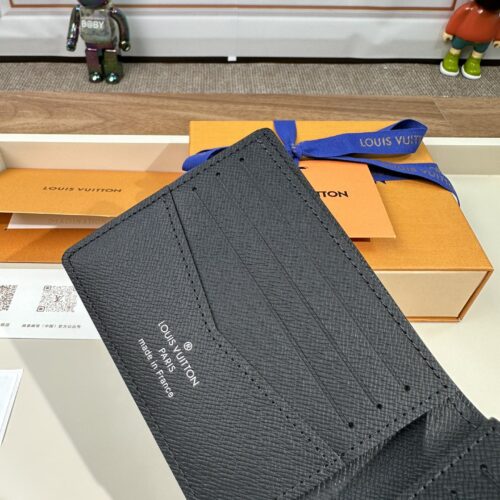 High Quality Luxury Louis Vuitton Monogram Eclipse Canvas Slender Wallet Black M62294 product detail