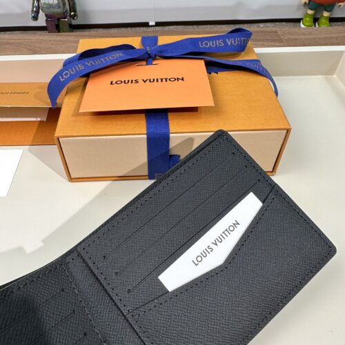 High Quality Luxury Louis Vuitton Monogram Eclipse Canvas Slender Wallet Black M62294 product detail