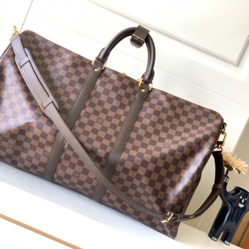 LOUIS VUITTON Boston Bag Damier Keepall Bandouliere 55 N41414 EbeneMen’s Women’s product photo 2