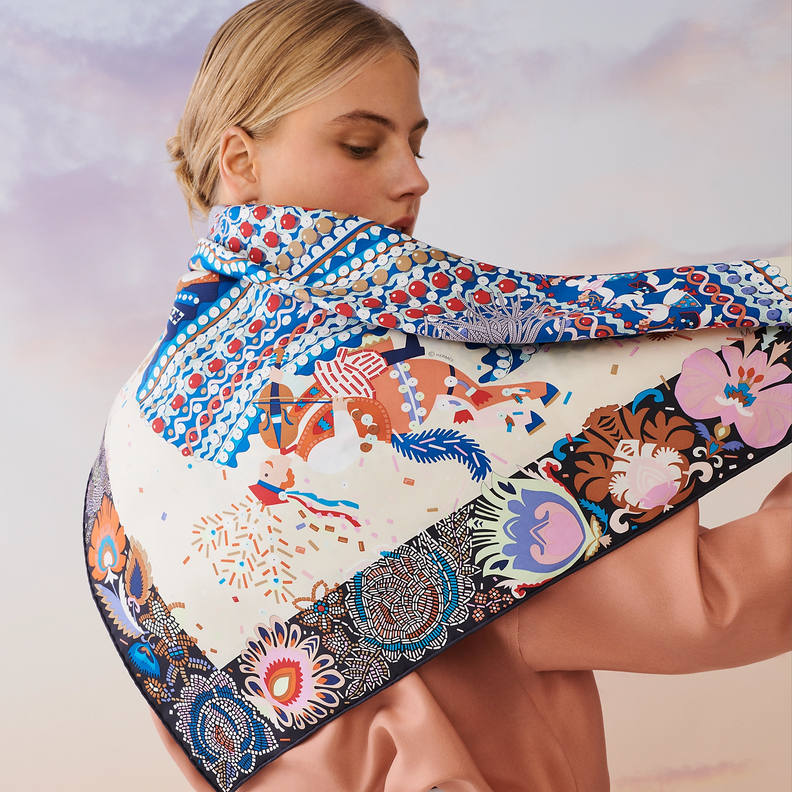 Luxury-inspired silk scarf collection