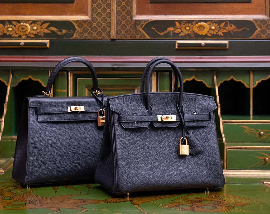 Luxury-inspired black handbag collection