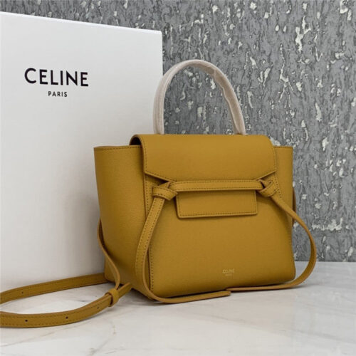 High Quality Luxury Celine Belt Nano Bag Yellow product detail
