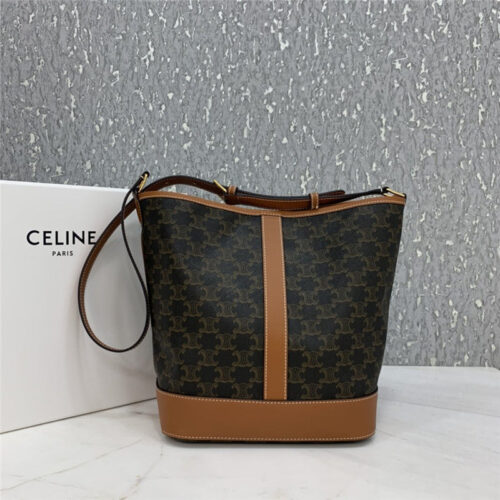 High Quality Luxury Celine Triomphe Canvas Bucket Bag