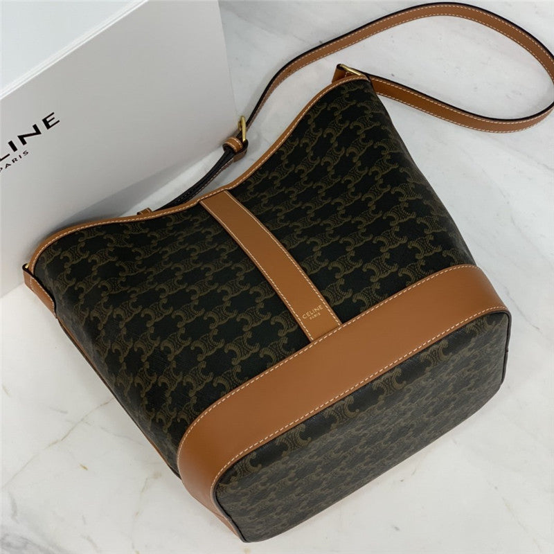 High Quality Luxury Celine Triomphe Canvas Bucket Bag product detail