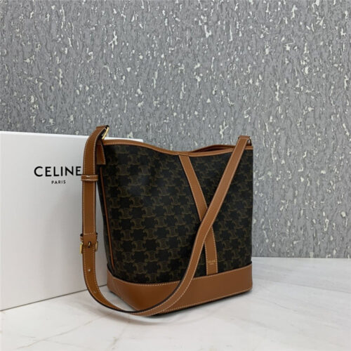 High Quality Luxury Celine Triomphe Canvas Bucket Bag product detail