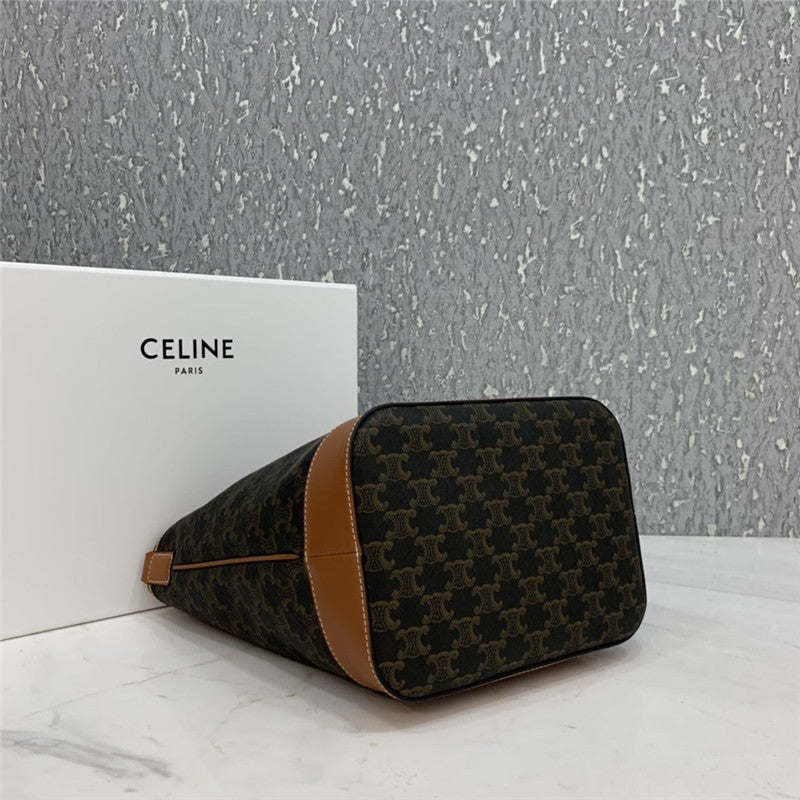 High Quality Luxury Celine Triomphe Canvas Bucket Bag product detail