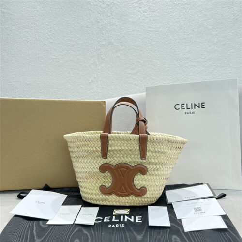 High Quality Luxury Celine Panier Triomphe Bag Medium
