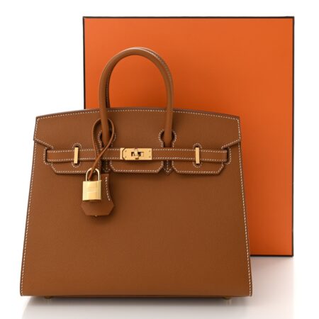 Best Replica Copy Fake Hermes Birkin 25 Epsom Gold On Gold Hardware bag for sale