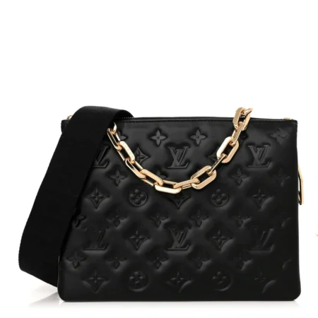 Premium Louis Vuitton Black Lambskin Replica Handbag
