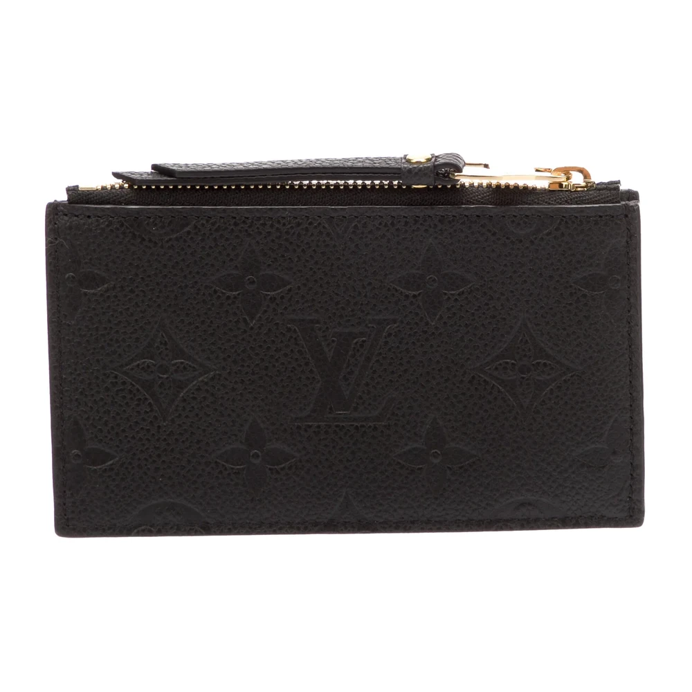 1:1 Mirror Quality Louis Vuitton Black Empreinte Leather Small LV Monogram Pouch - Image 3