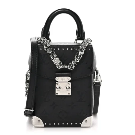 Louis Vuitton Black Monogram Calfskin Leather Camera Box PM Replica