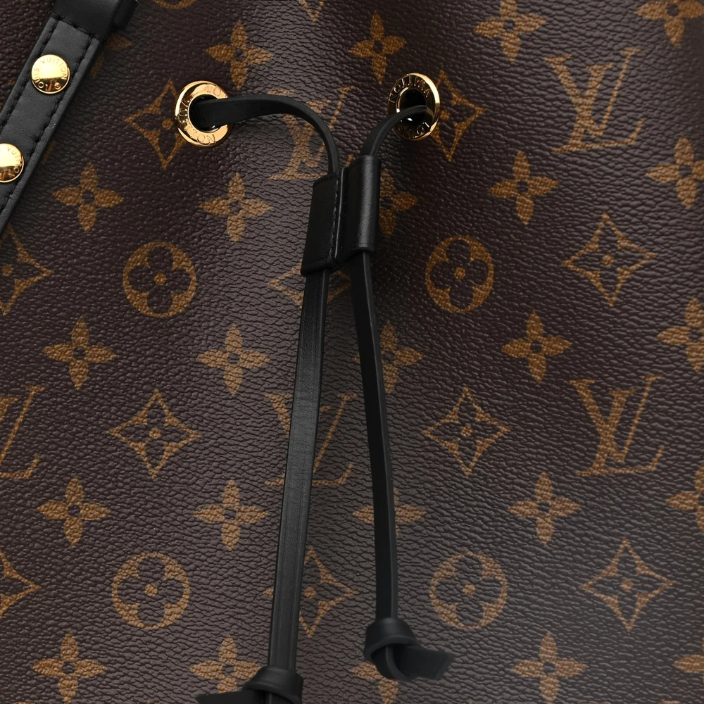 Best Replica Louis Vuitton Black Monogram Canvas Neonoe MM Handbag - Image 4