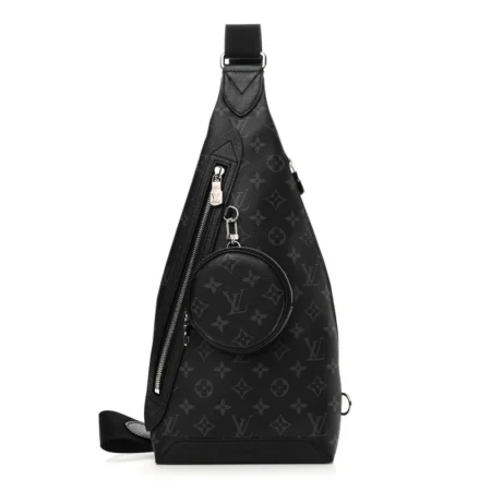 Mirror Quality Replica Louis Vuitton Duo Slingbag MM – Black Taigarama