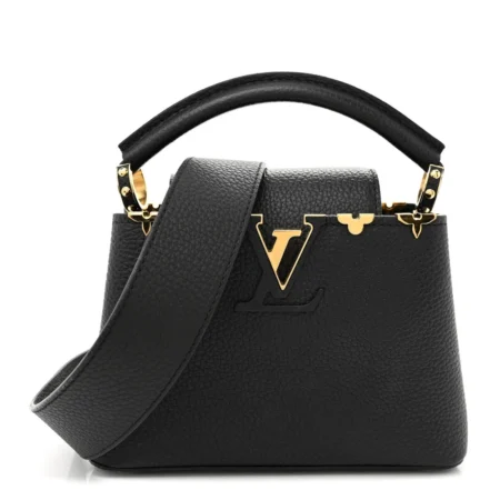 Louis Vuitton Black Taurillon Leather Replica Superfake Handbag