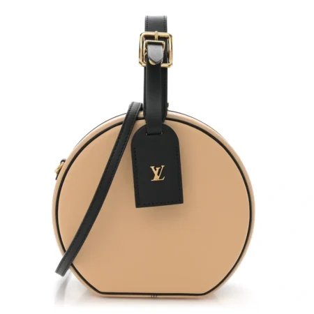 Superfake Louis Vuitton Black/Beige Calfskin Leather Handbag