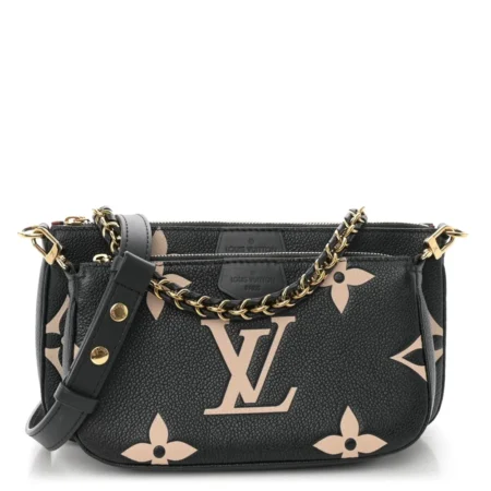 Superfake Louis Vuitton Black/Beige Monogram Replica Handbag