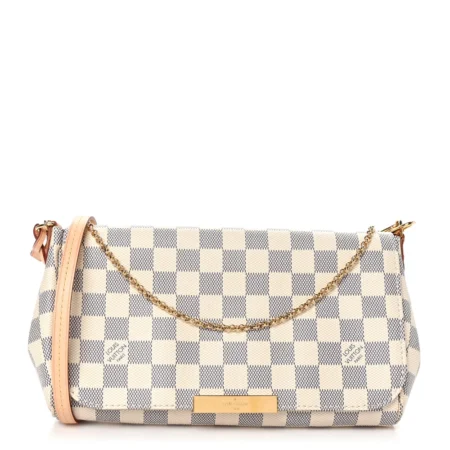 Best Replica Copy Louis Vuitton Damier Azur Favorite MM with Gold Hardware