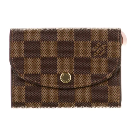 LV Damier Ebene Replica Rosalie Coin Purse in Gold Hardware