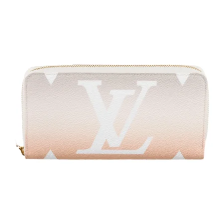 1:1 Louis Vuitton Wallet in Grey and Orange Monogram Canvas