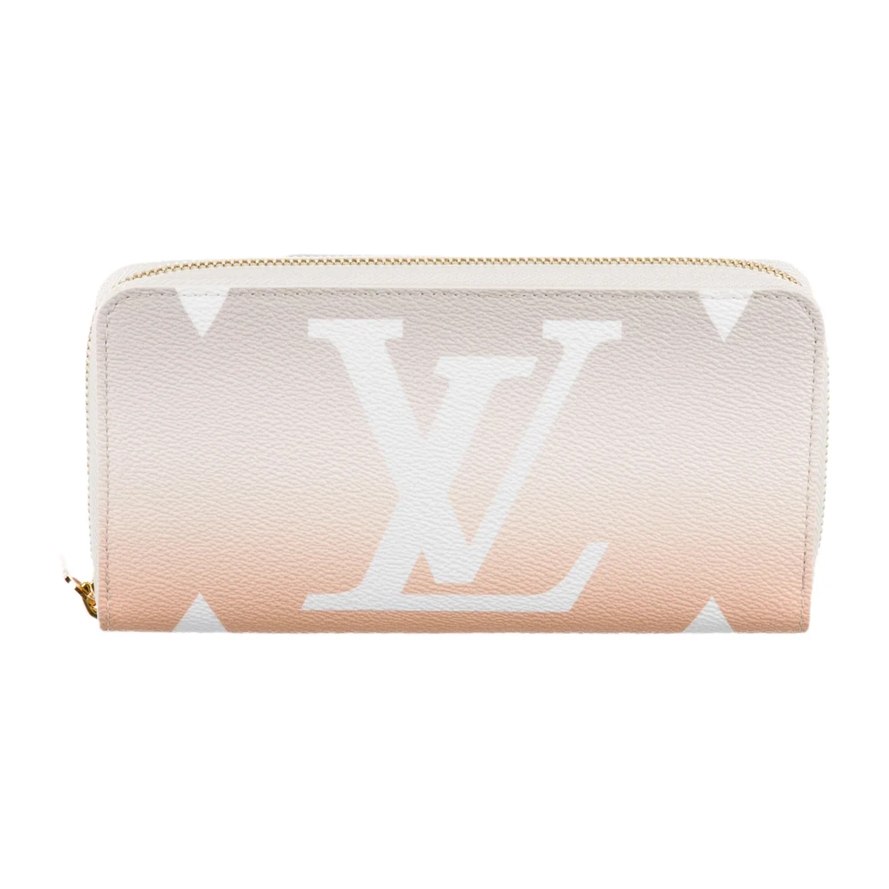 1:1 Louis Vuitton Wallet in Grey and Orange Monogram Canvas