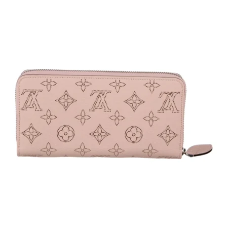 Top Grade Quality Louis Vuitton Pink Mahina Wallet with Silver Hardware
