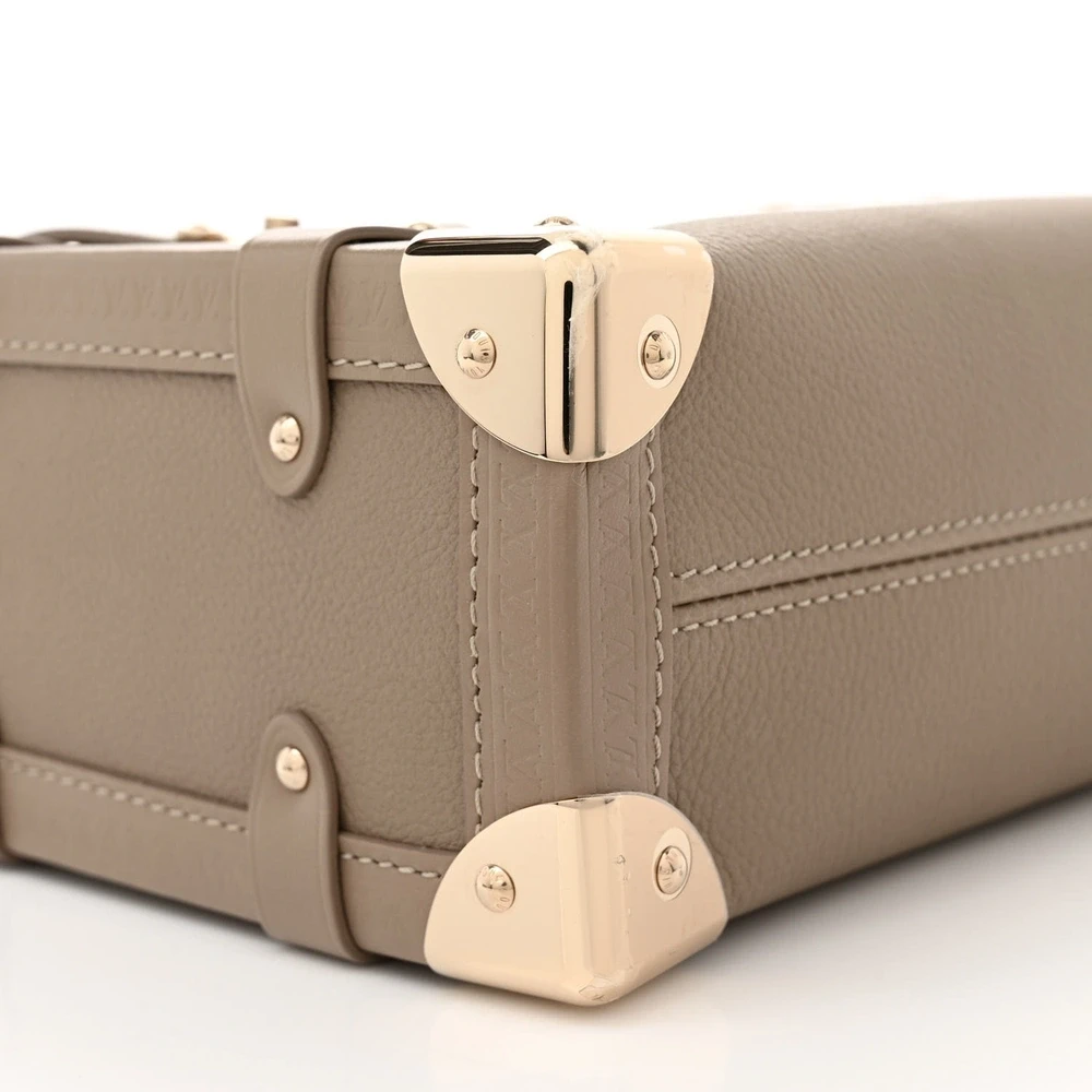 Superfake Louis Vuitton Taupe Leather Side Trunk MM - Image 2