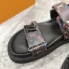 Louis Vuitton Women Multicolor Canvas Strap Black Sandals product view 2